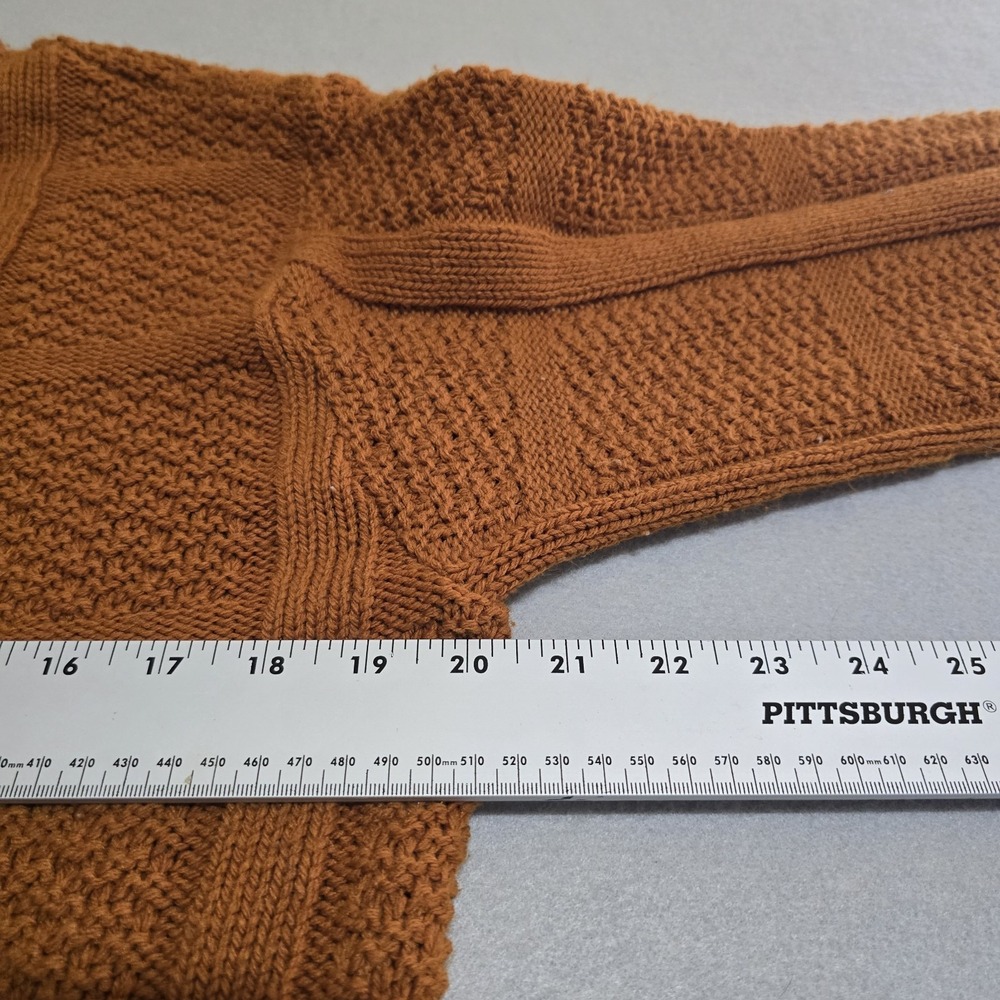 Heritage Sportswear Mens XL Orange Cardigan Sweater Vintage Orlon Acrylic Knit - Picture 7 of 9